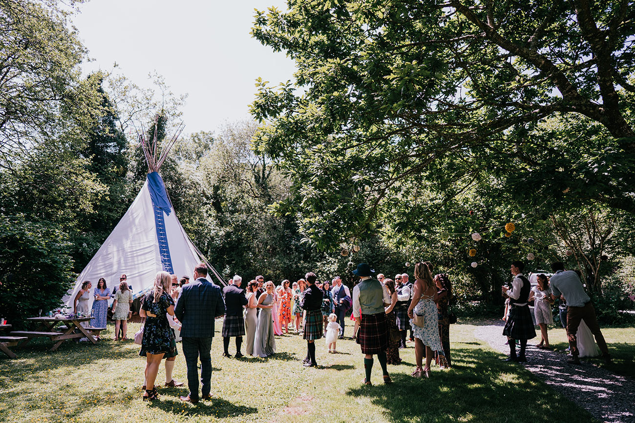 Real Wedding Cornish Tipi Cornwall Venue Bride Groom7