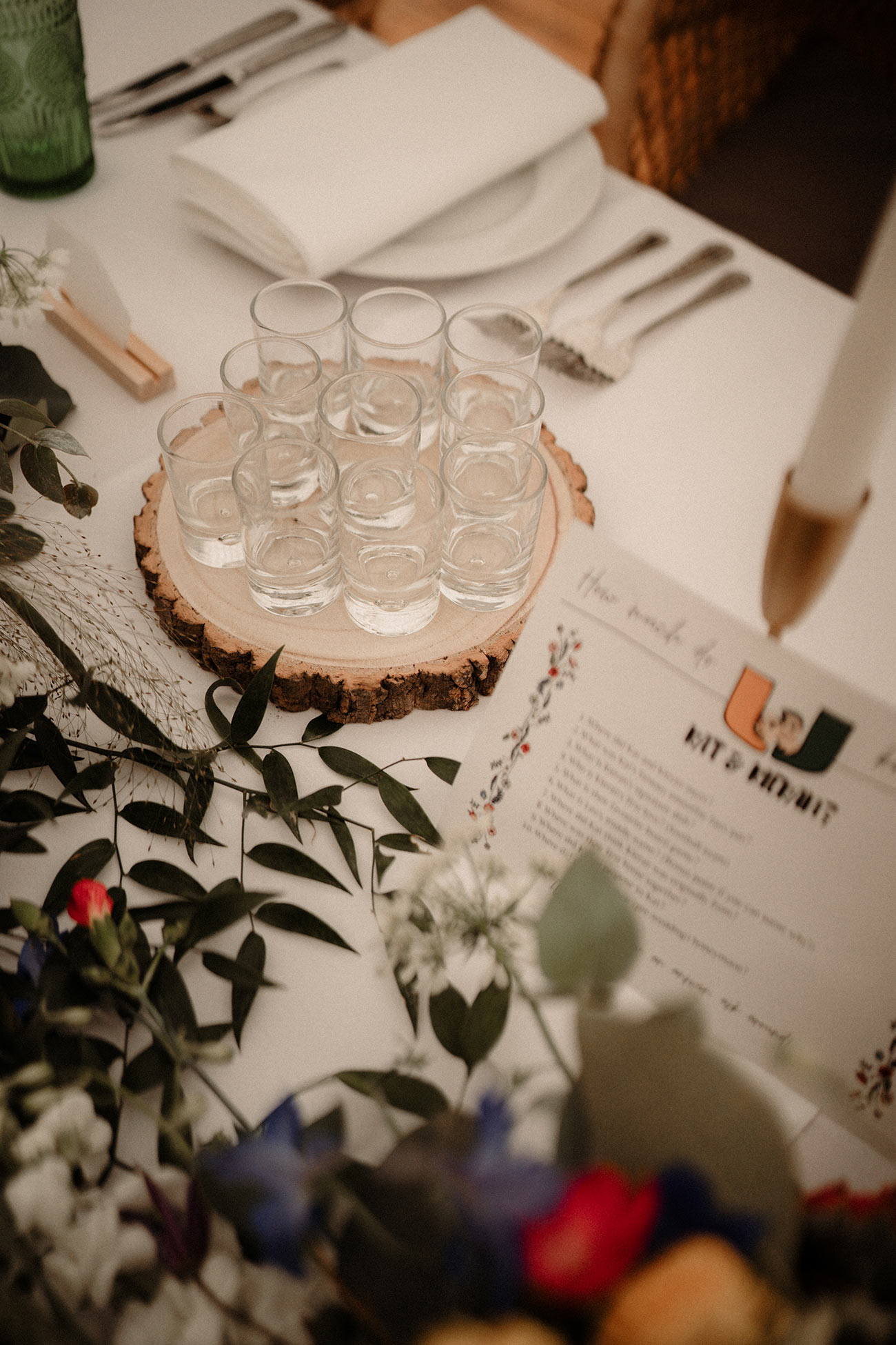 Real Wedding Cornwall Pencarrow Festival Wildflowers Table