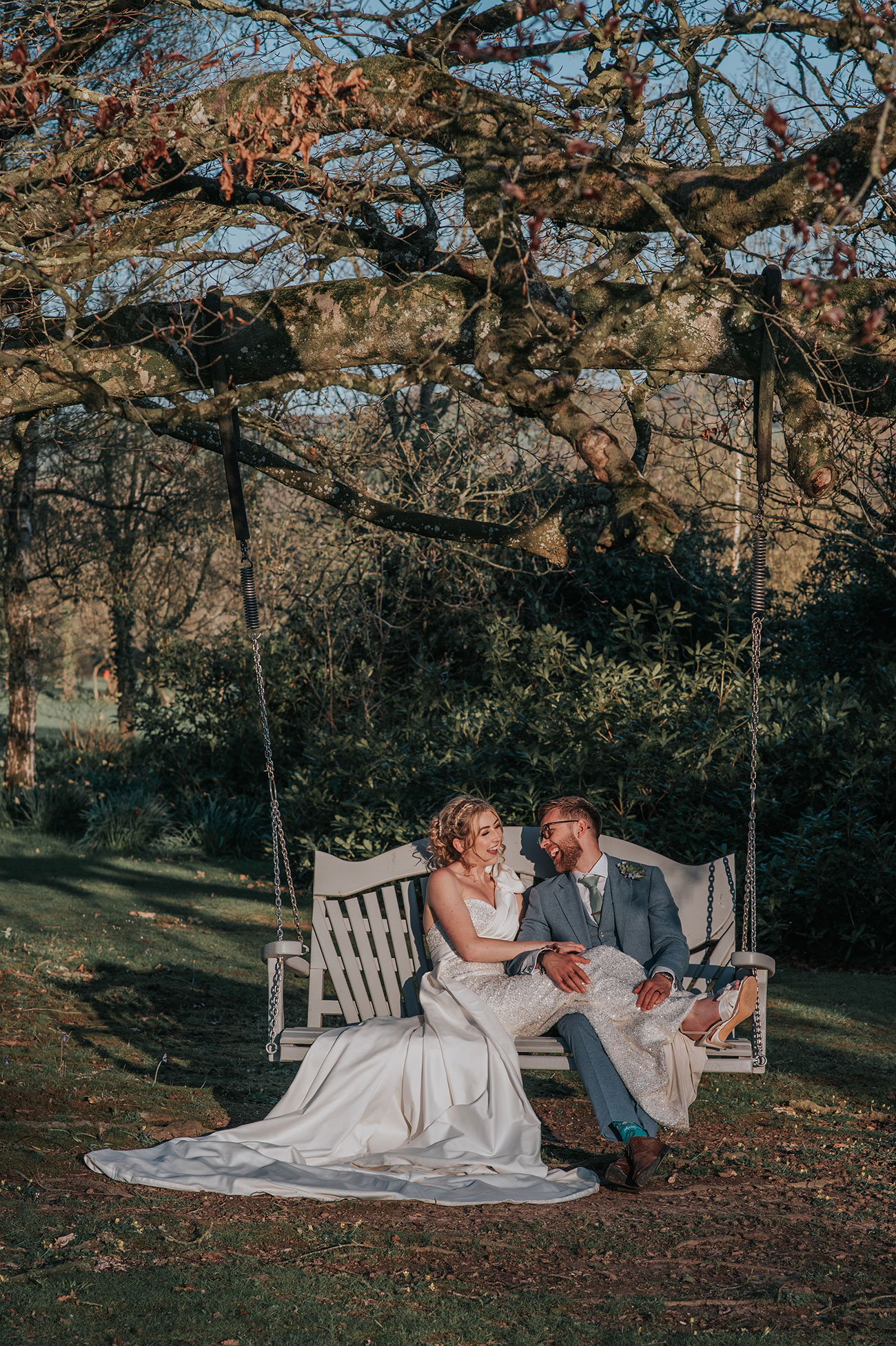 Real Wedding Deer Park Devon Spring Flowers Bride Groom10