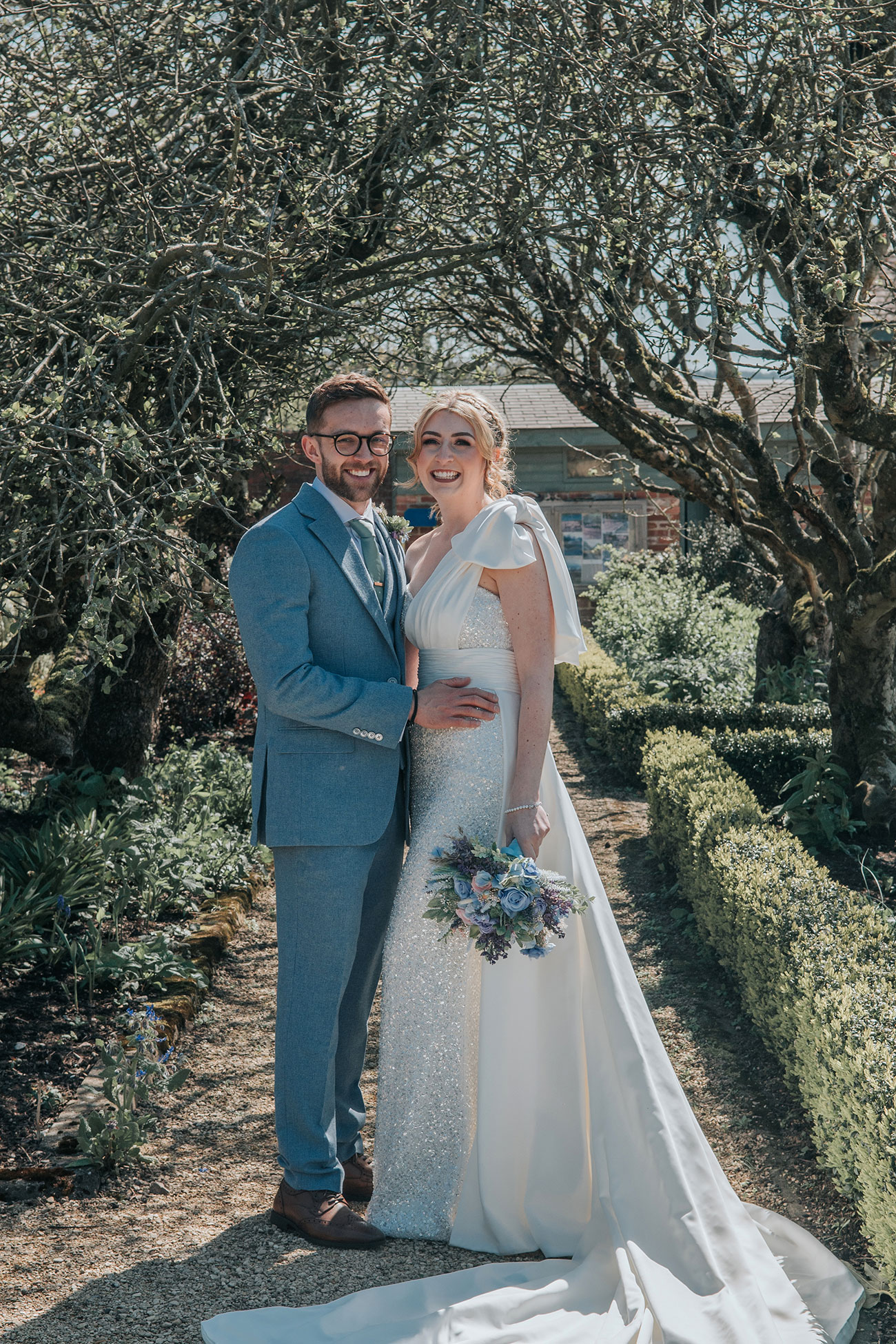 Real Wedding Deer Park Devon Spring Flowers Bride Groom2