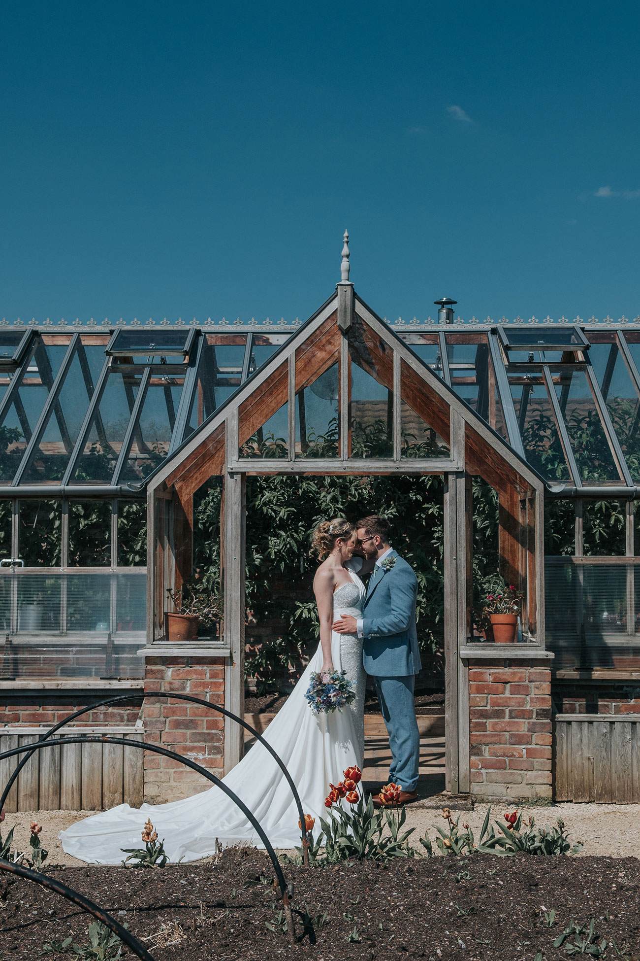 Real Wedding Deer Park Devon Spring Flowers Bride Groom3