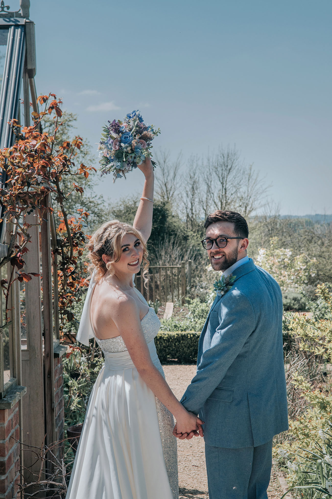 Real Wedding Deer Park Devon Spring Flowers Bride Groom4