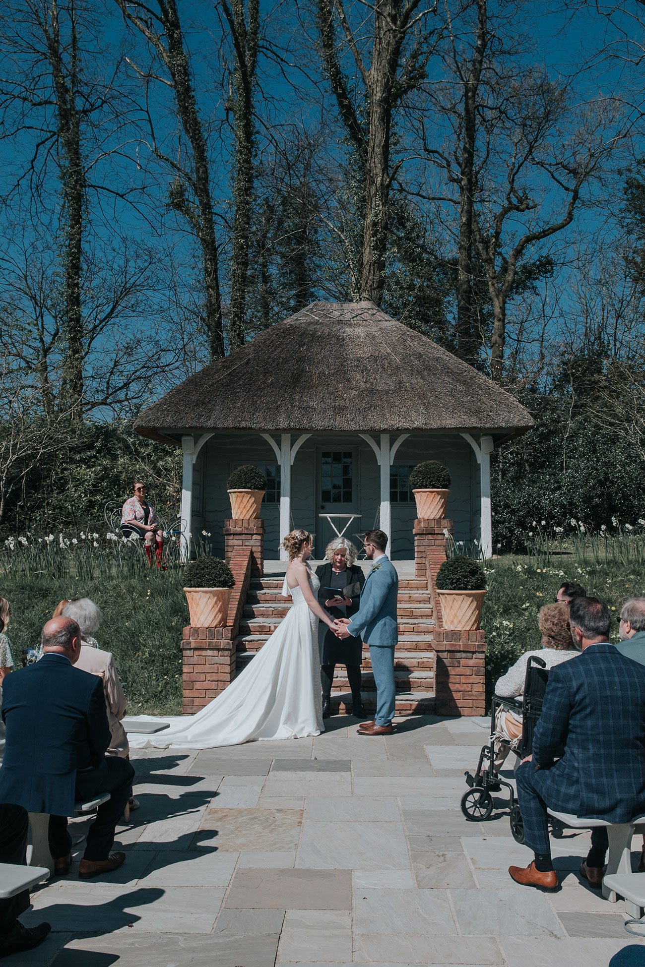 Real Wedding Deer Park Devon Spring Flowers Bride Groom5