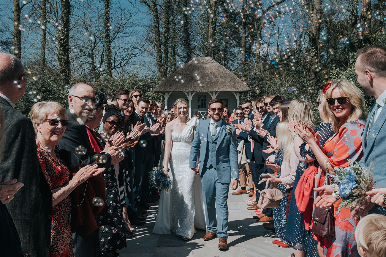 Real Wedding Deer Park Devon Spring Flowers Bride Groom6