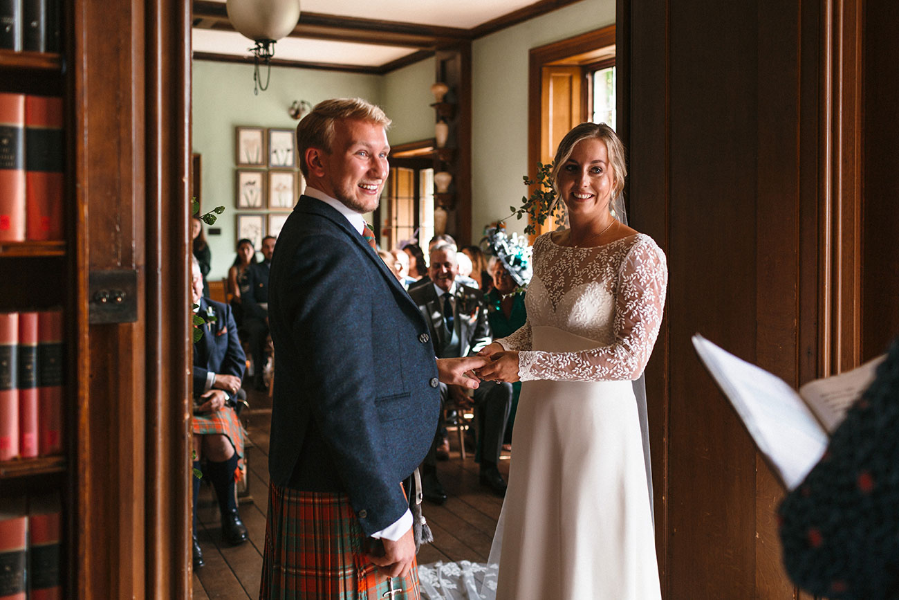 Real Wedding Hotel Endsleigh Devon Dartmoor Flowers Autumn Bride Groom9