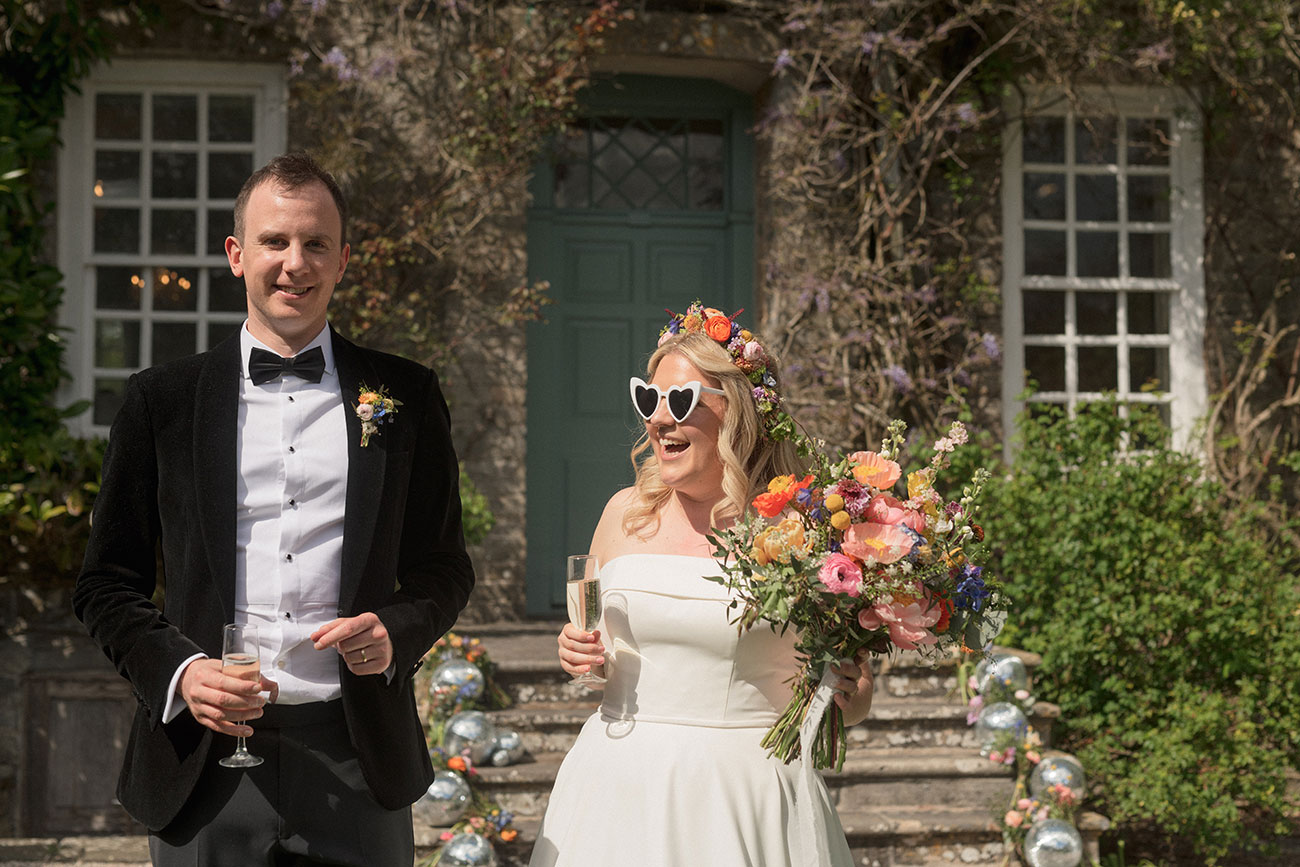 Real Wedding Kingston Estate Devon Spring May Colour Flowers Bride Groom12