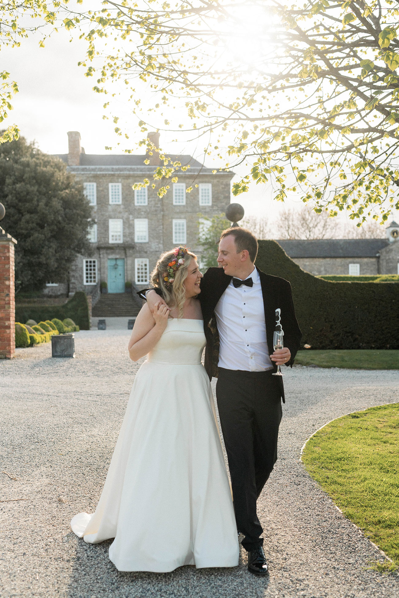 Real Wedding Kingston Estate Devon Spring May Colour Flowers Bride Groom16