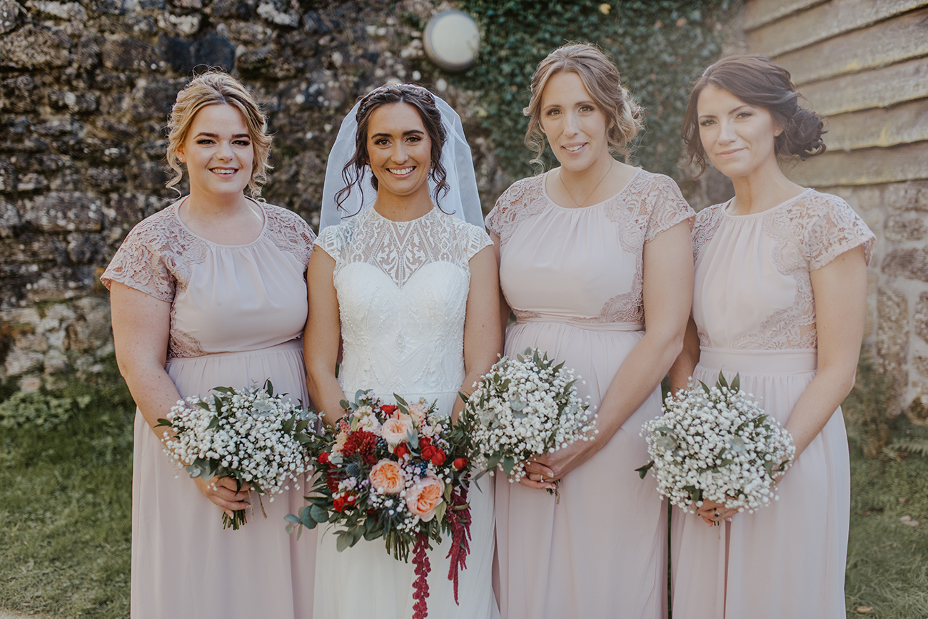 Real Wedding Knightor Winery Cornwall Bridesmaid