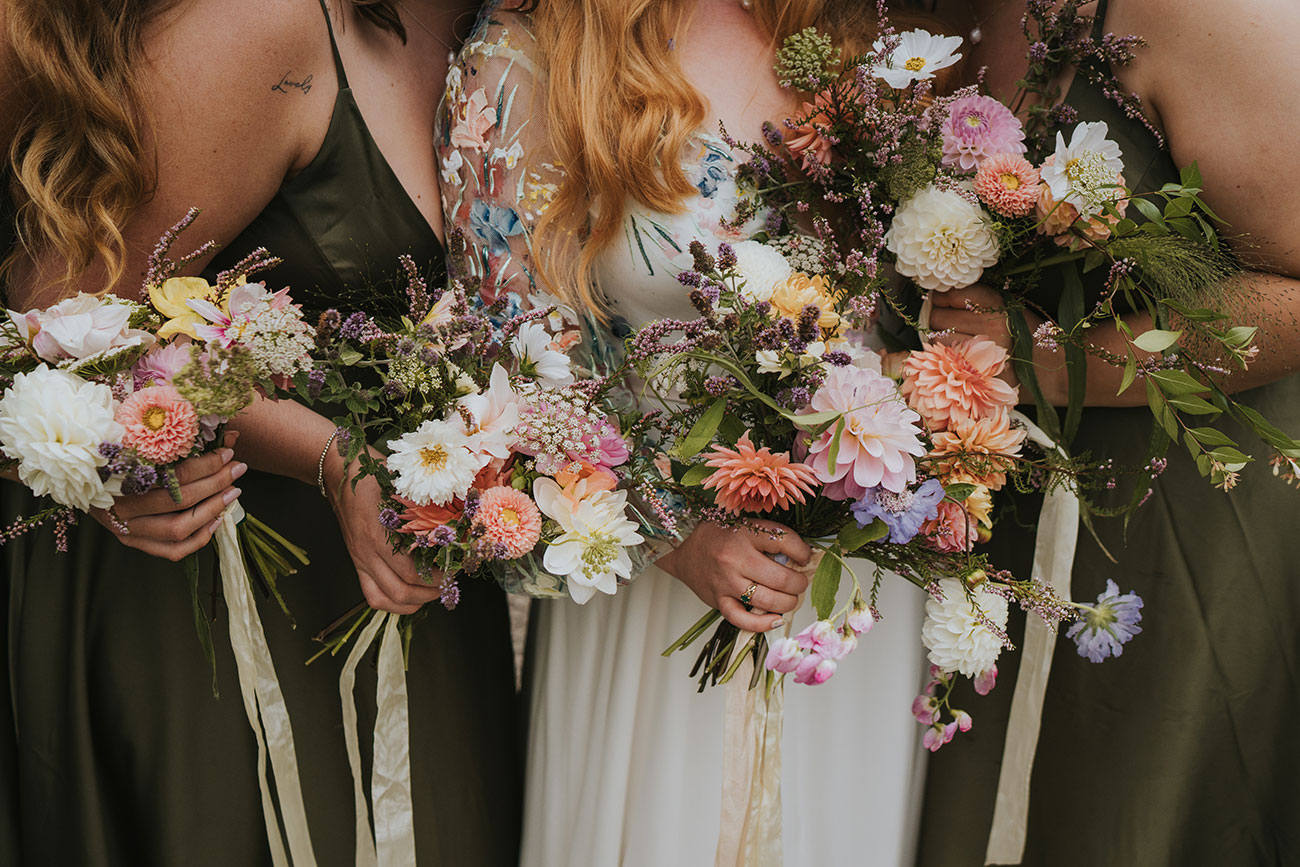 Real Wedding Nancarrow Farm Cornwall Flowers Bride Groom Reception Food Drink13