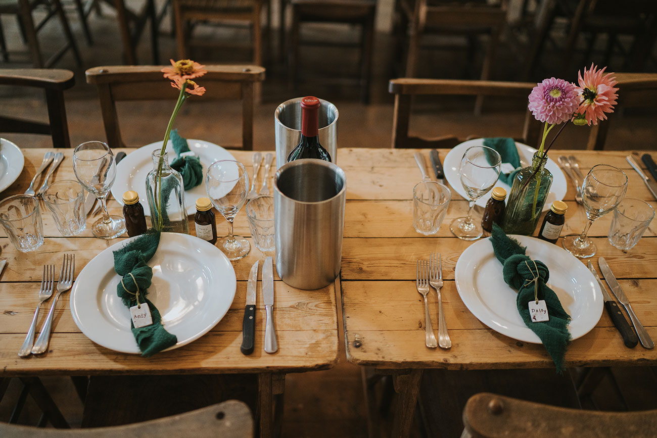 Real Wedding Nancarrow Farm Cornwall Flowers Bride Groom Reception Food Drink3