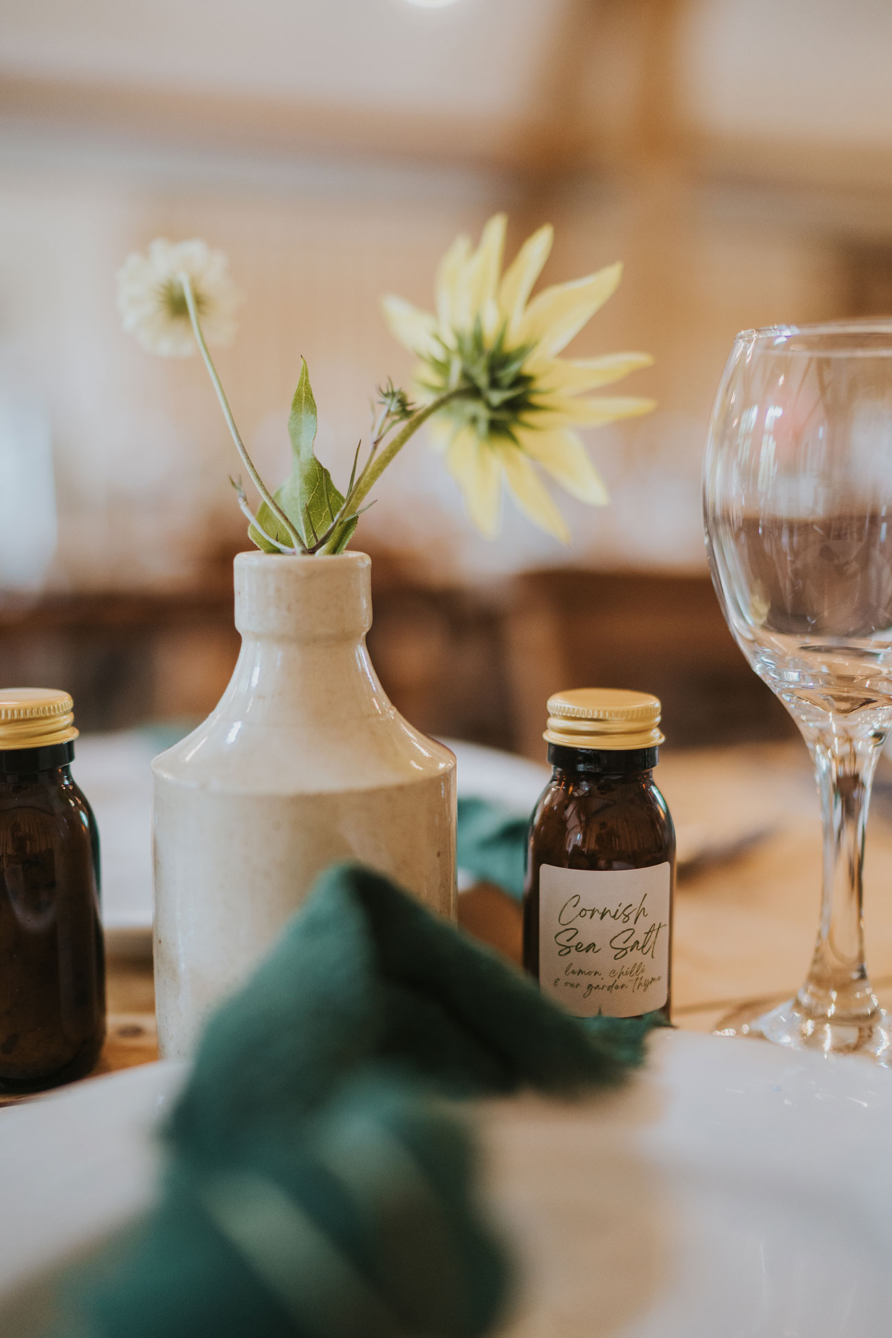 Real Wedding Nancarrow Farm Cornwall Flowers Bride Groom Reception Food Drink4