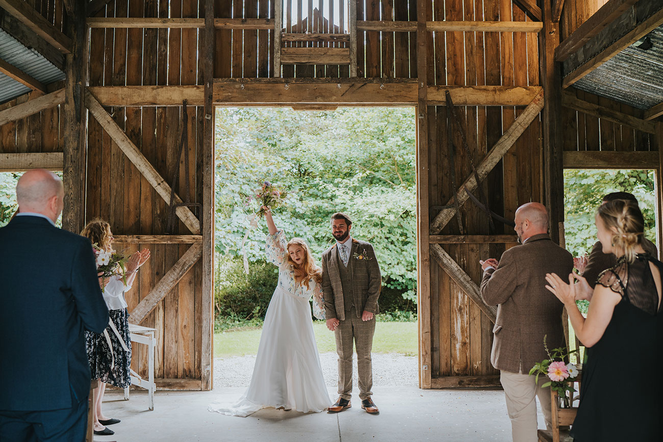 Real Wedding Nancarrow Farm Cornwall Flowers Bride Groom Reception Food Drink8