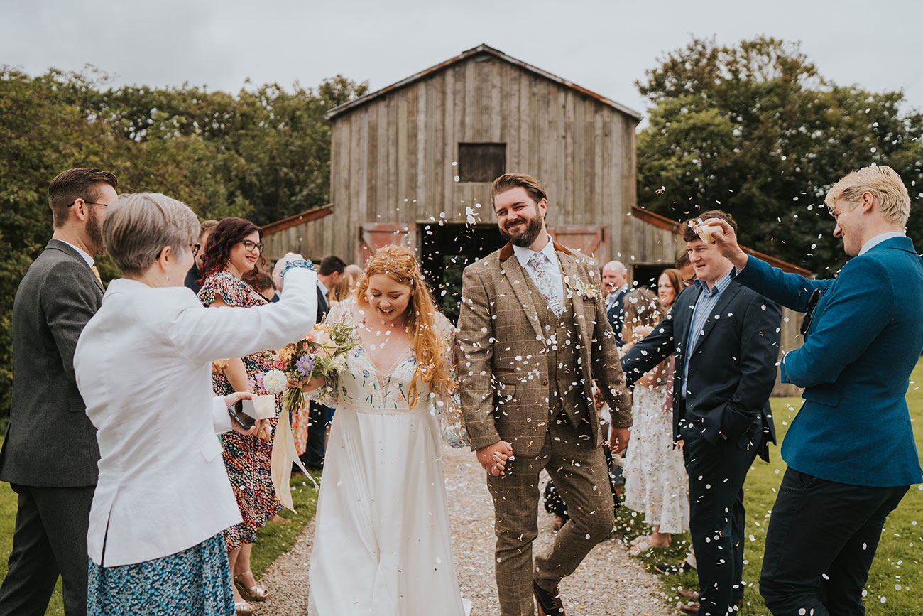 Real Wedding Nancarrow Farm Cornwall Flowers Bride Groom Reception Food Drink9