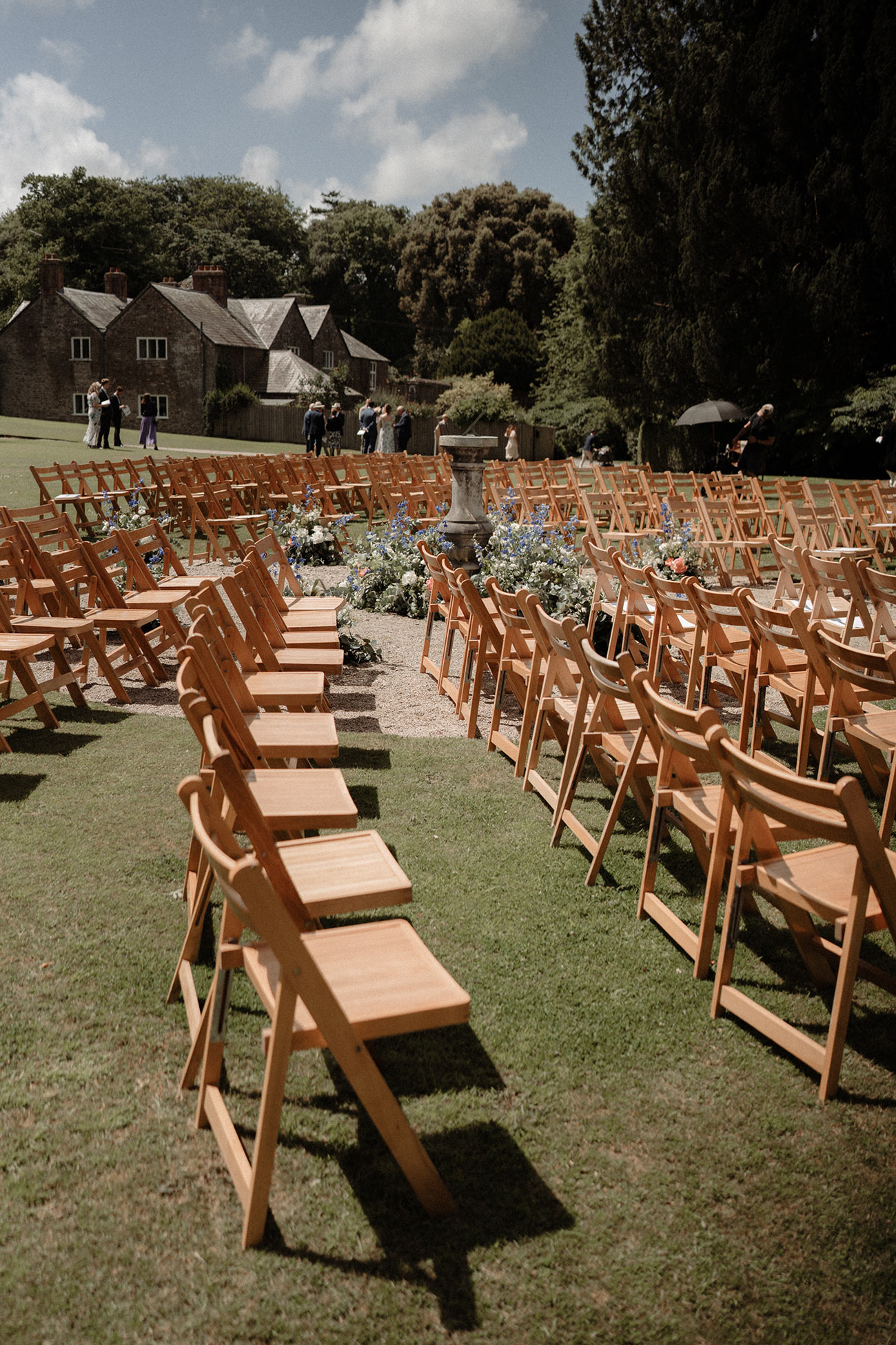Real Wedding Pencarrow Cornwall Festival Ceremony Seating