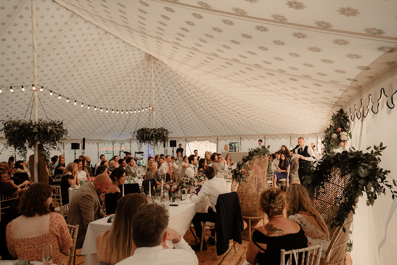 Real Wedding Pencarrow Cornwall Venue Speech Groom