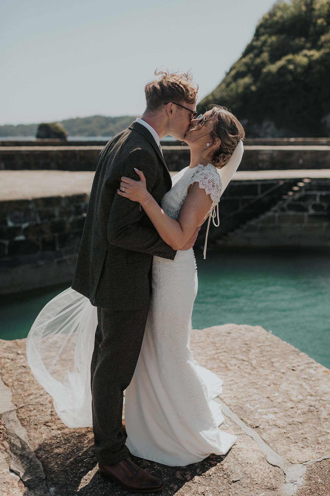 Real Wedding Porthleven Cornwall Bride Groom Wed15