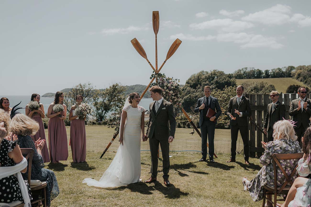 Real Wedding Porthleven Cornwall Bride Groom Wed25