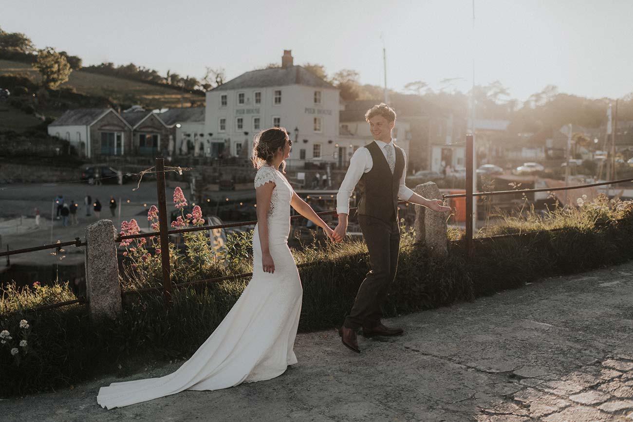 Real Wedding Porthleven Cornwall Bride Groom Wed6