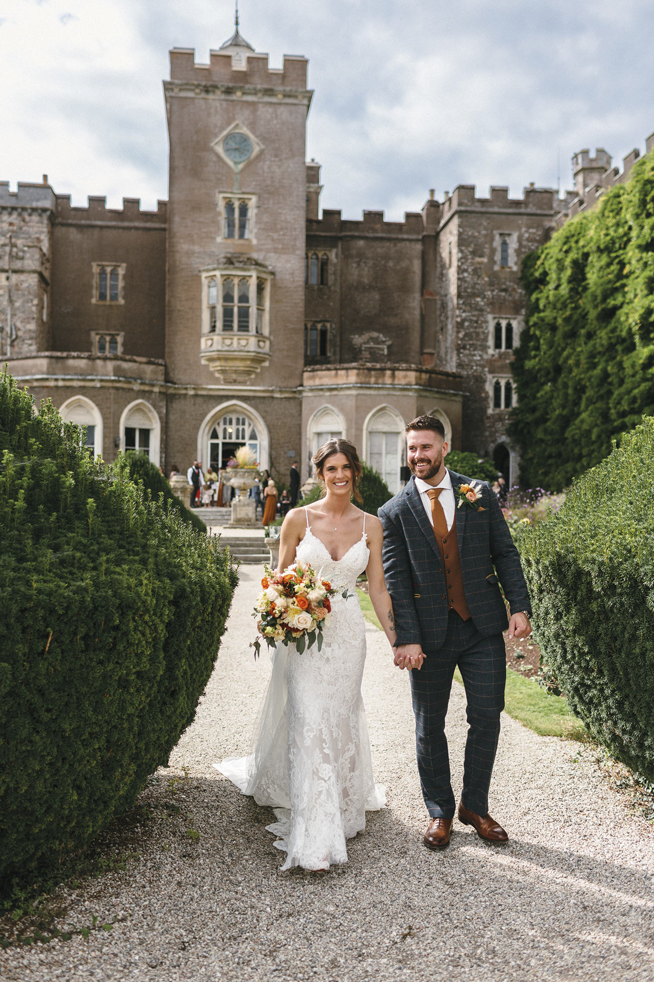 Real Wedding Powderham Castle Wed Bride Groom7