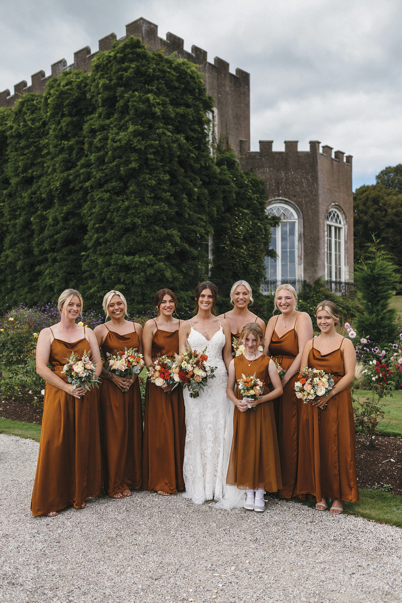 Real Wedding Powderham Castle Wed Bridesmaids