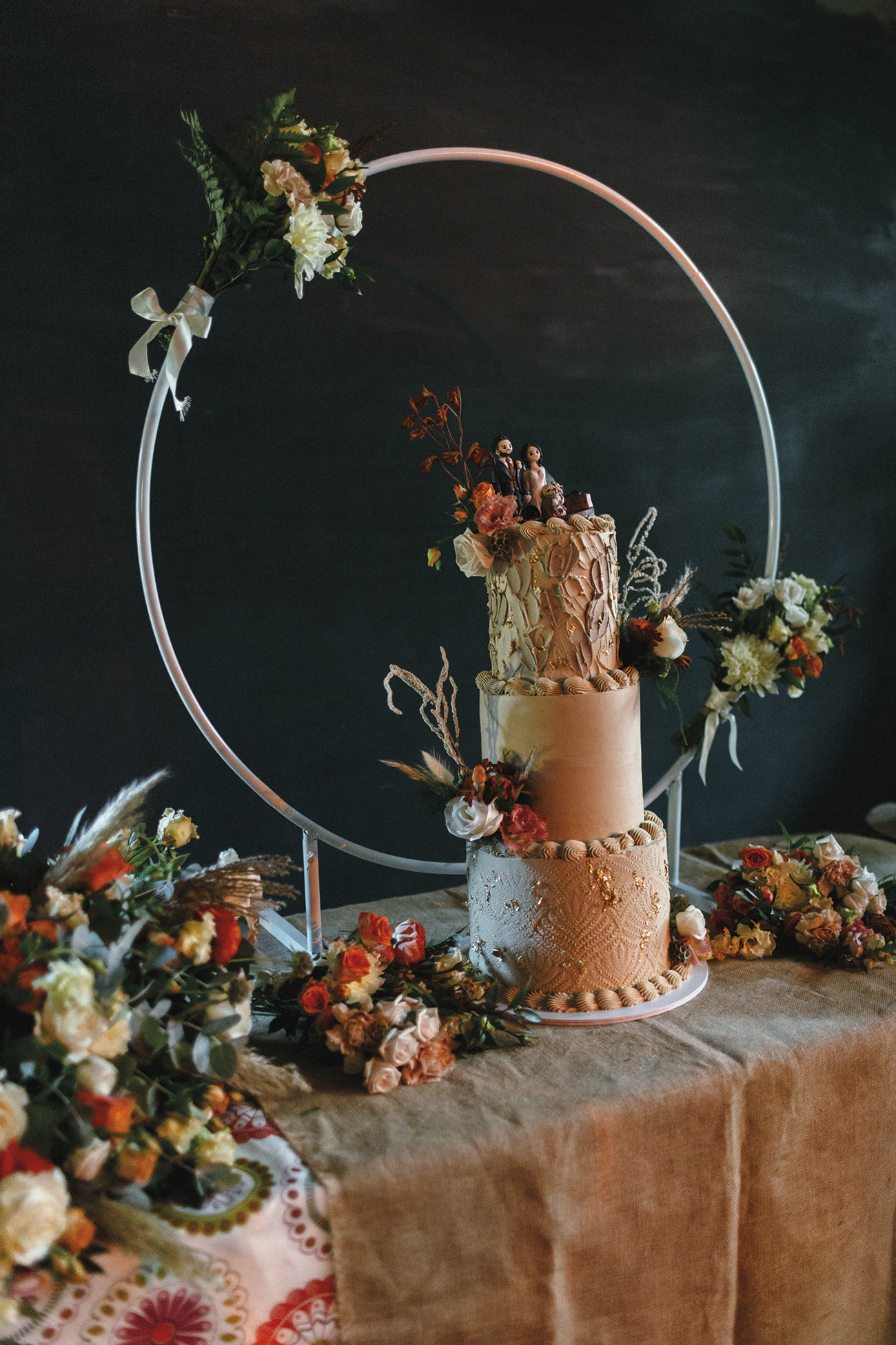 Real Wedding Powderham Castle Wed Cake