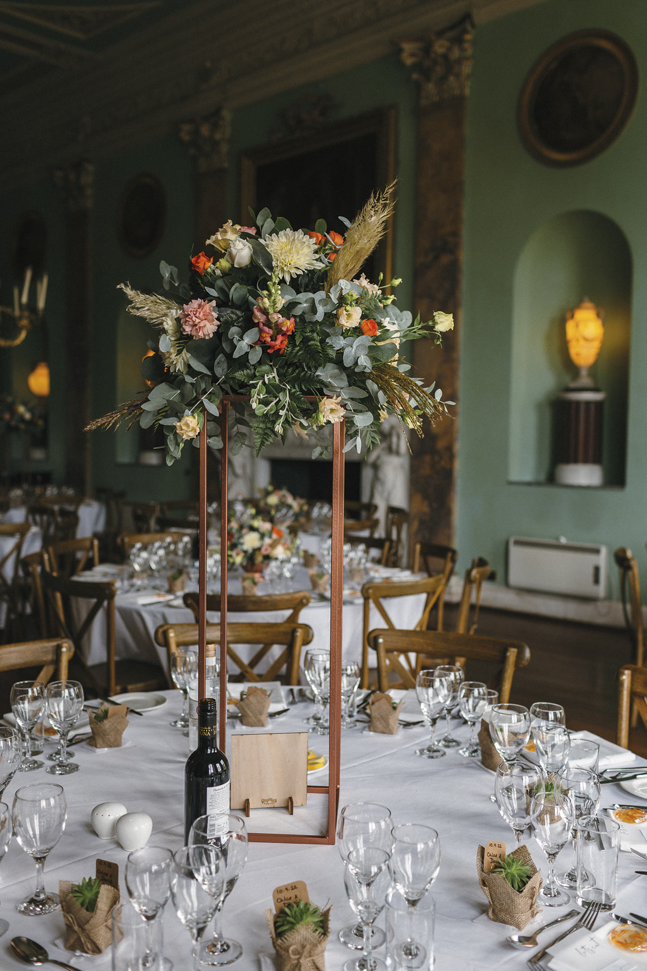 Real Wedding Powderham Castle Wed Table