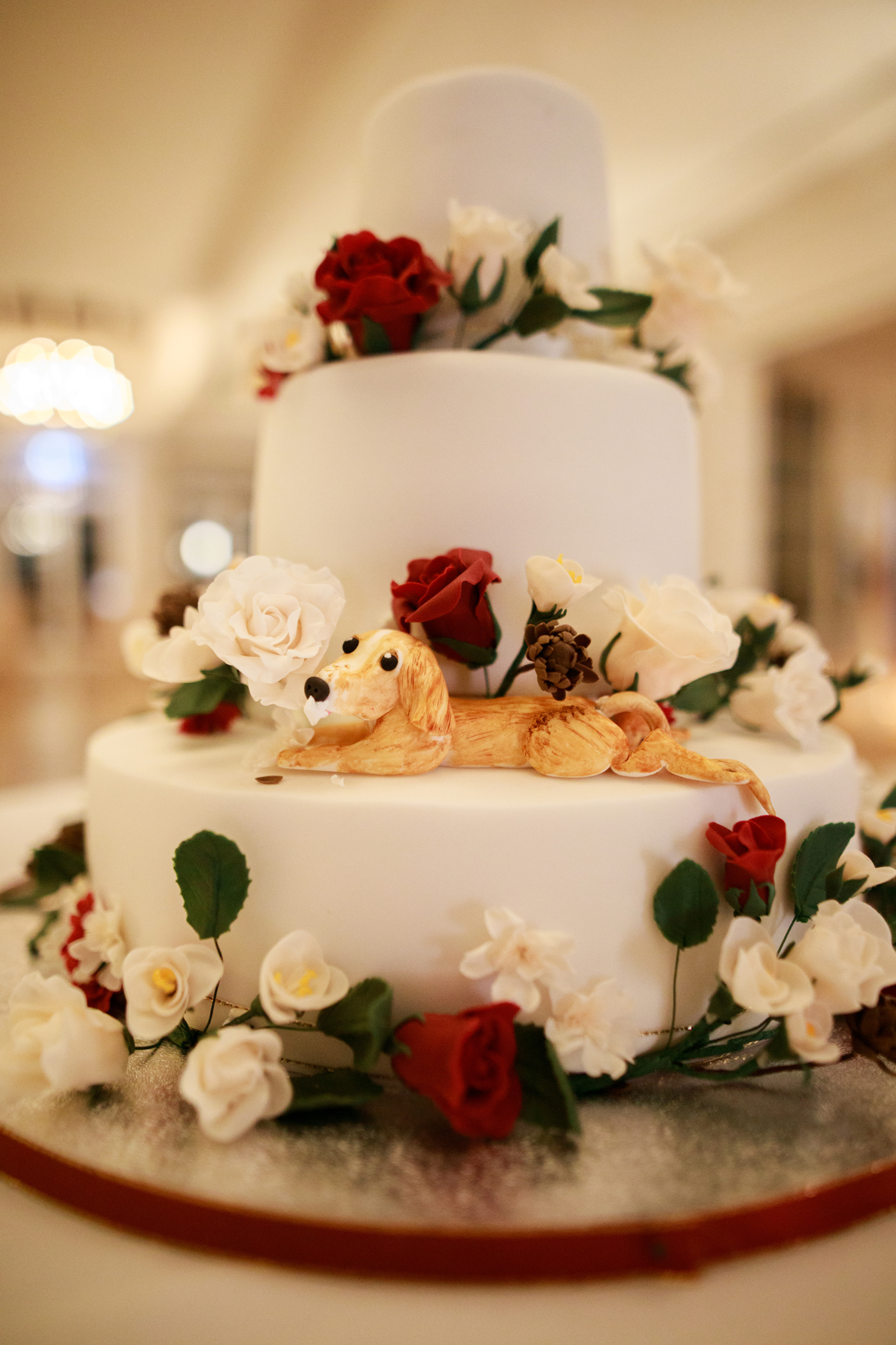 Real Wedding Rockbeare Manor Cake