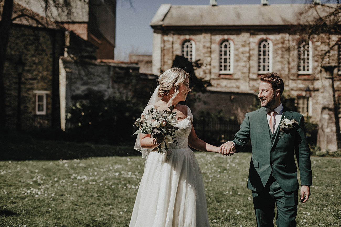 Real Wedding Scorrier House Cornwall Bride Groom21