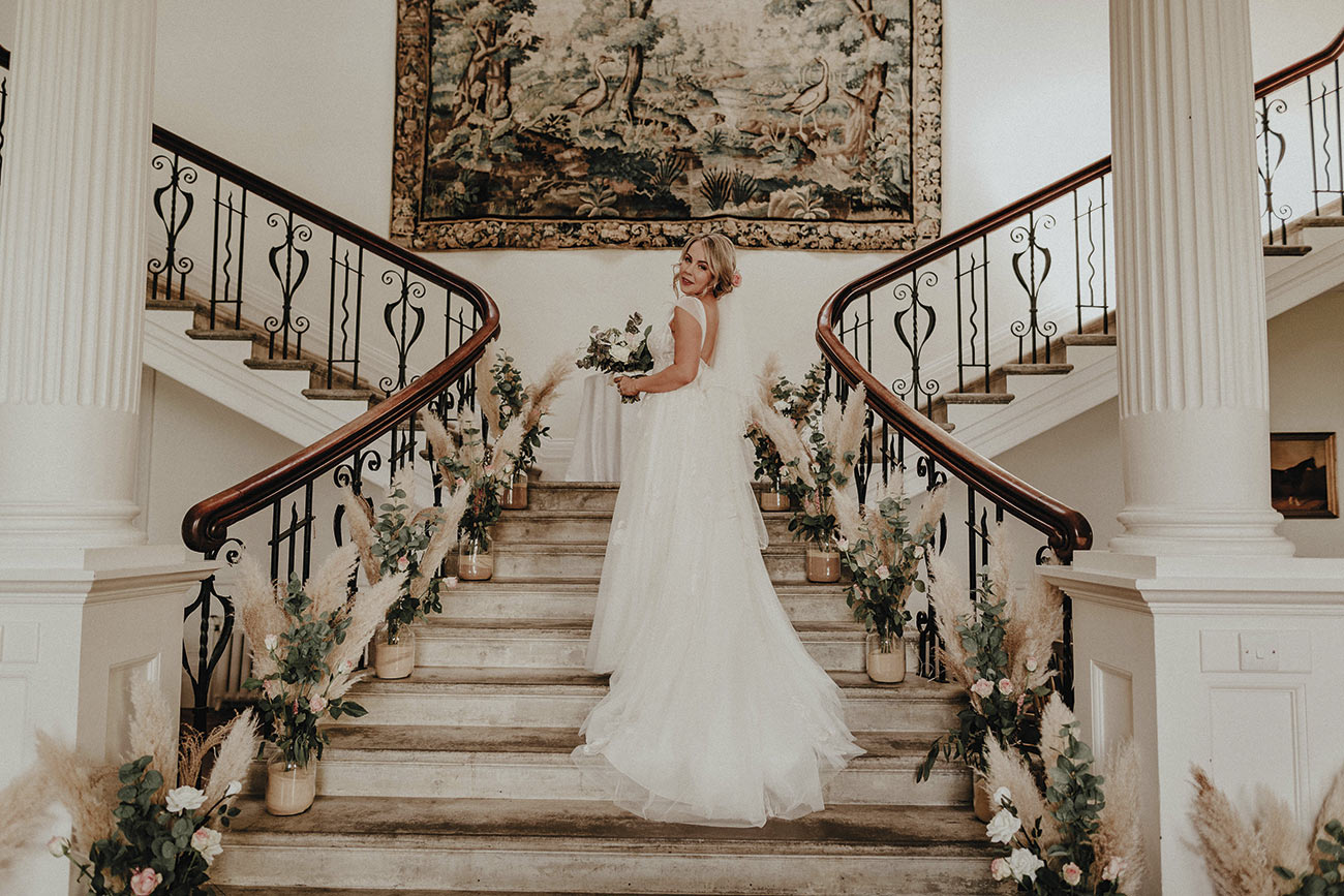 Real Wedding Scorrier House Cornwall Wed Bride Groom4