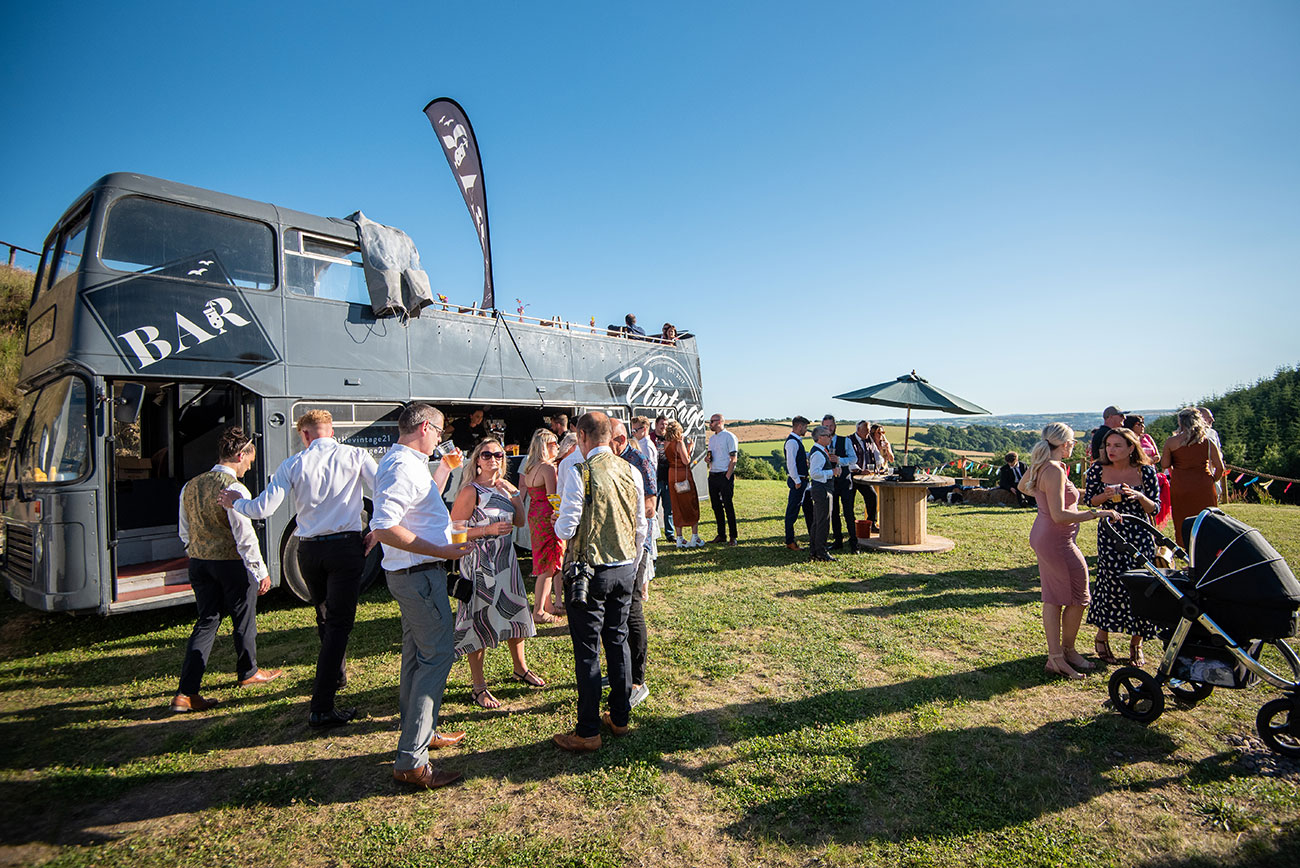 Real Wedding The Venue Coxleigh Devon Festival Garden Bride Groom23