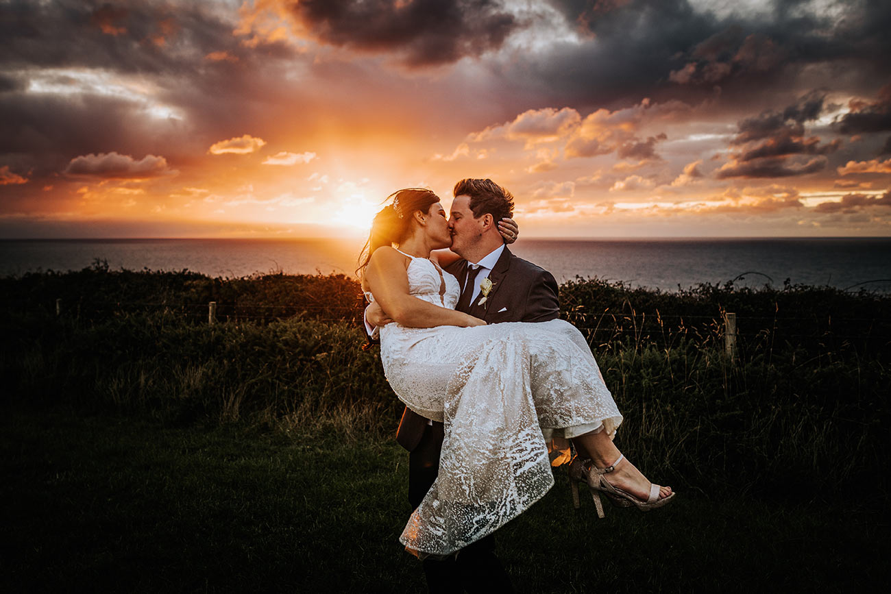 Real Wedding Wed Watergate Bay Cornwall Coastal Bride Groom1