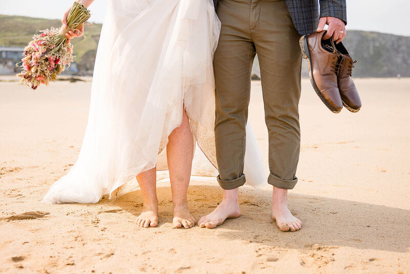 Small WeddingPhotographerCornwallAndyHolterBeach Wedding Newquay