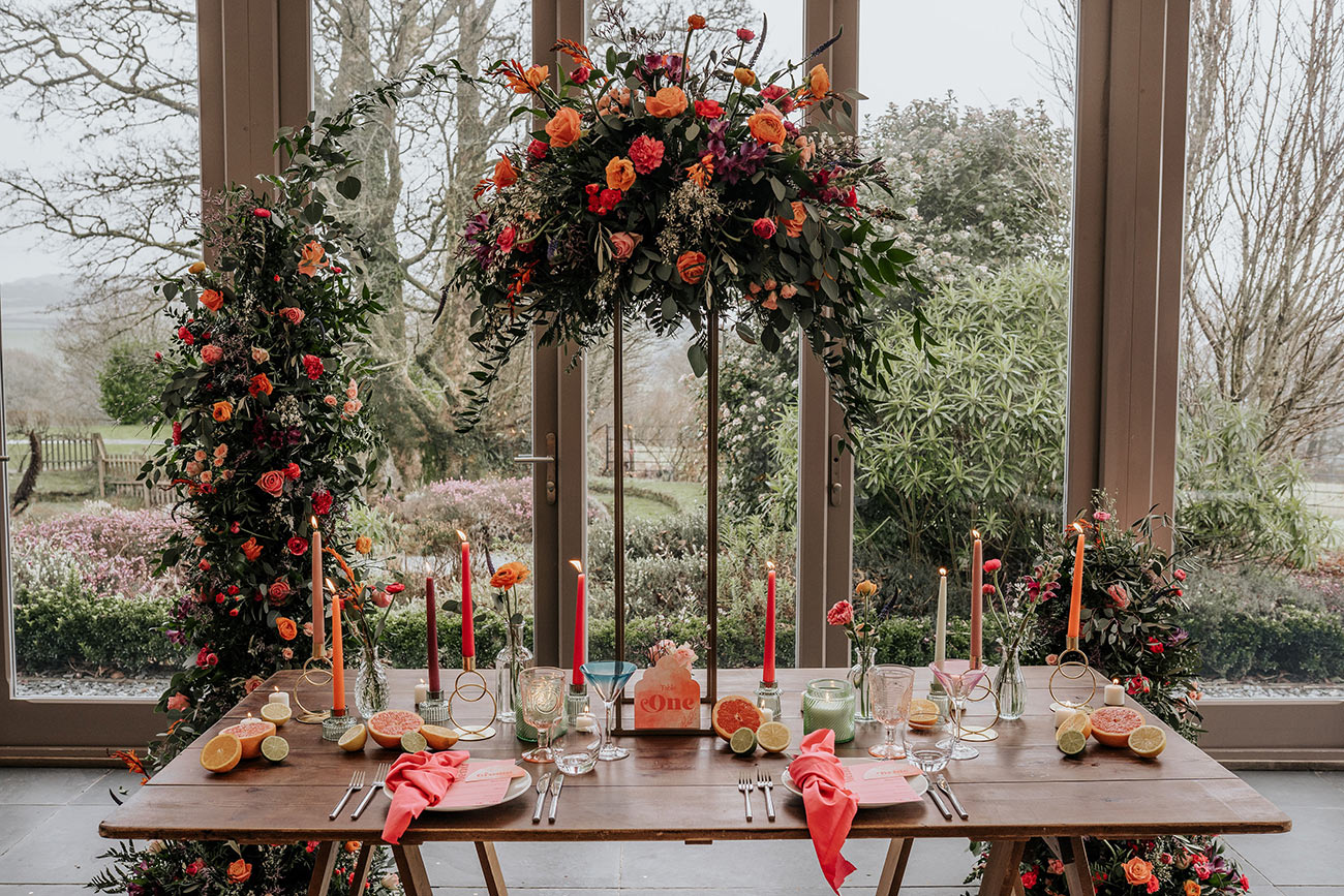 Trevenna Styled Shoot Wedding Colourful Fun Vibes Styling Bride Groom14