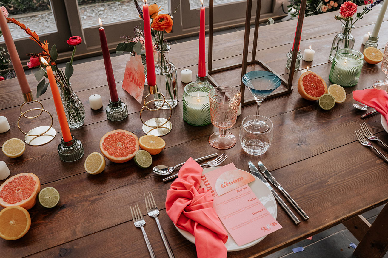 Trevenna Styled Shoot Wedding Colourful Fun Vibes Styling Bride Groom15