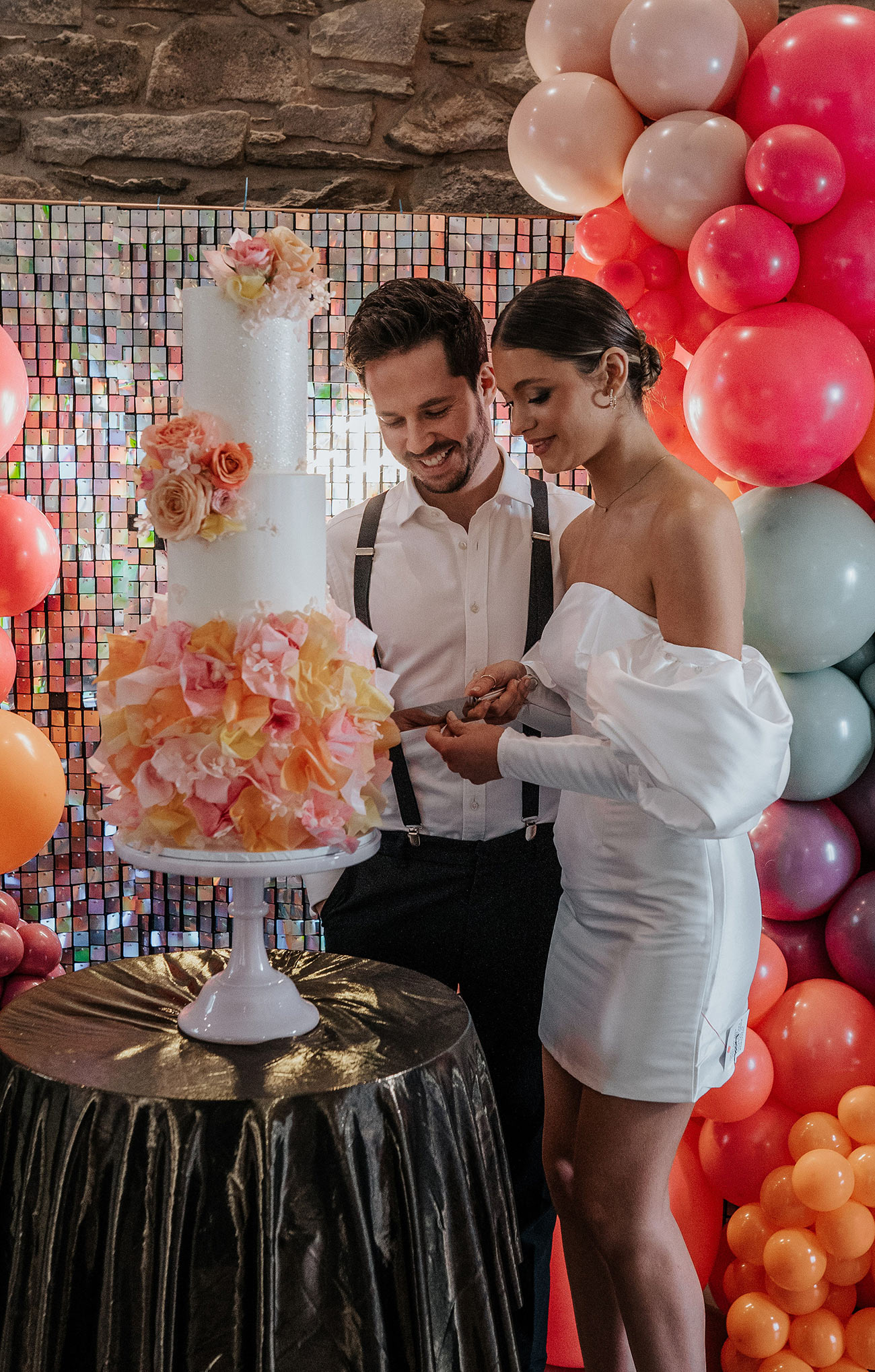 Trevenna Styled Shoot Wedding Colourful Fun Vibes Styling Bride Groom7