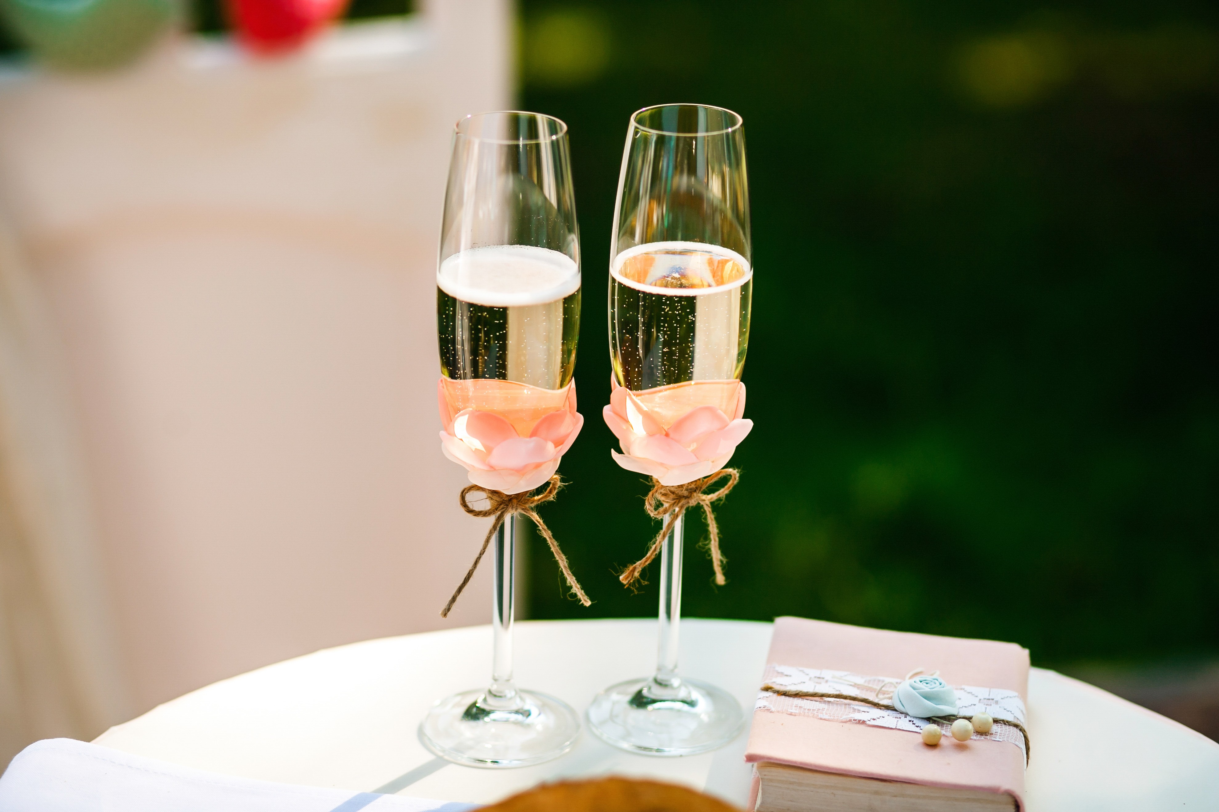 Champagne wedding glasses