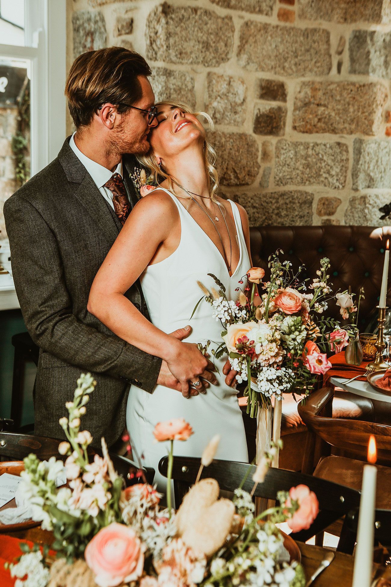 Wedding Styling Host St Ives Cornwall Contemporary Industrial Bride Groom14