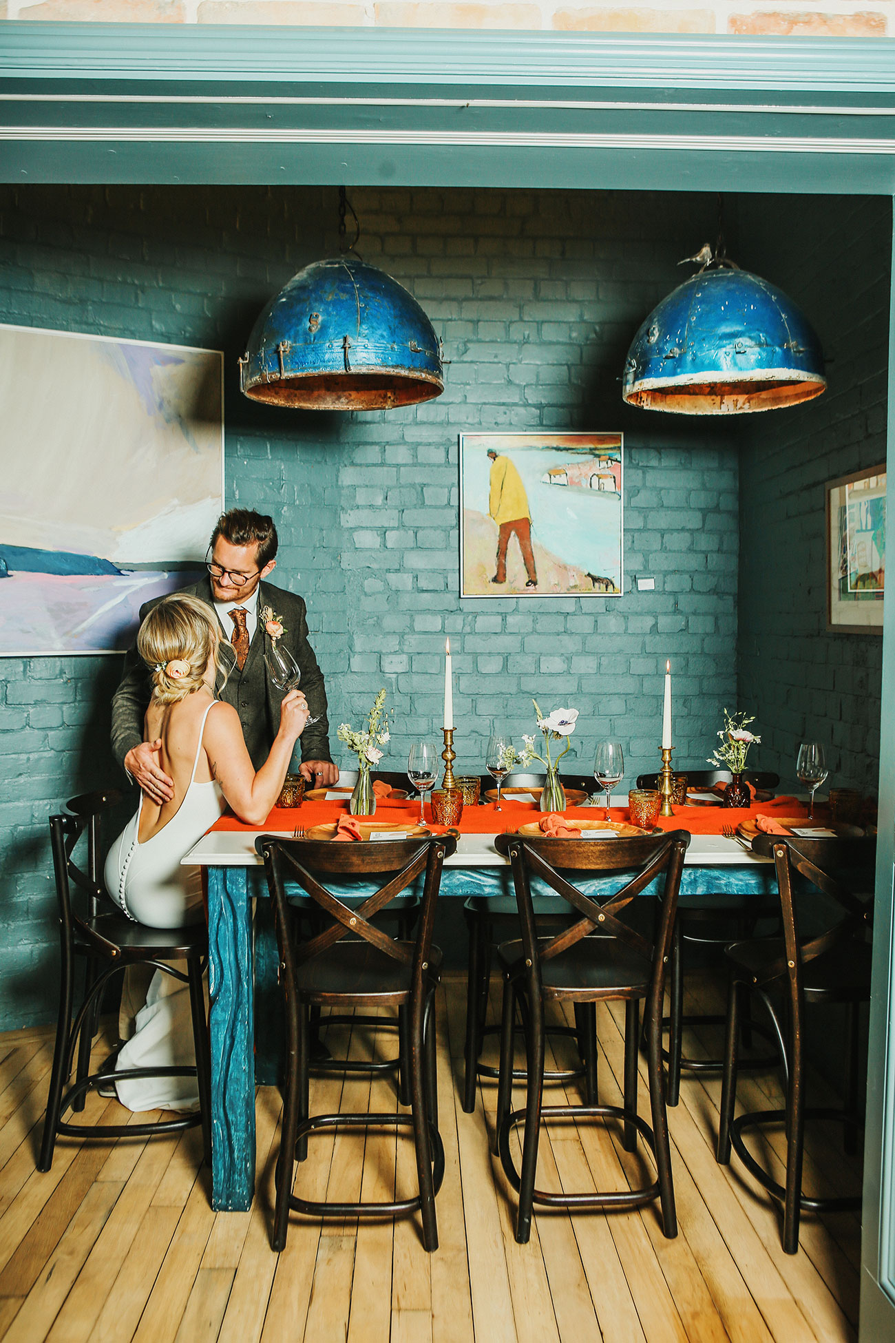 Wedding Styling Host St Ives Cornwall Contemporary Industrial Bride Groom18