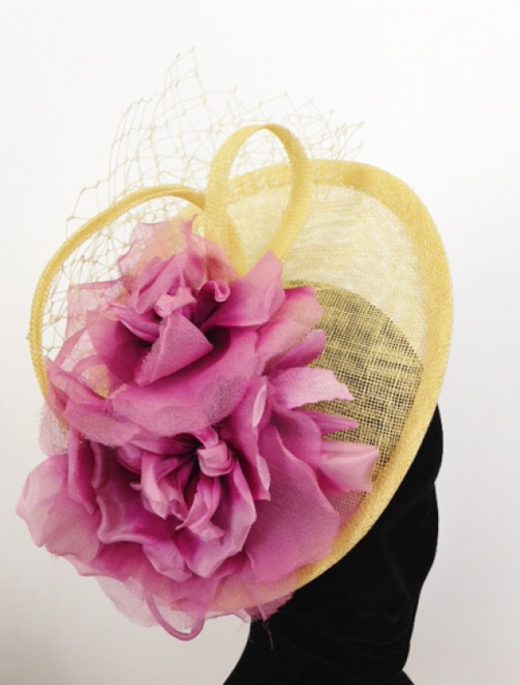 Yellowpink Occasion Hat Wedding